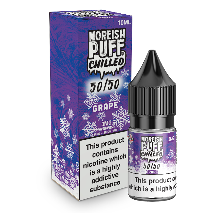 Moreish Puff Chilled 50/50: Grape Chilled 10ml E-Liquid-3mg