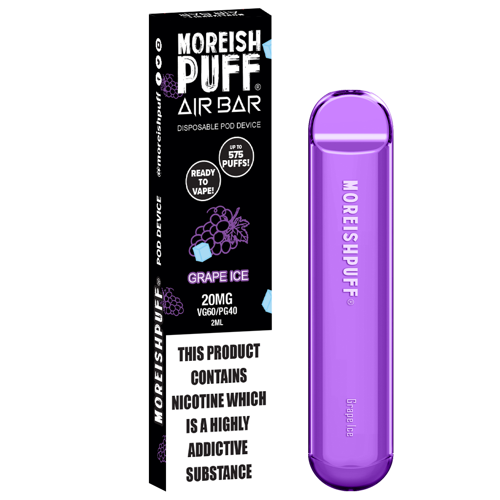 Moreish Puff Air Bar Disposable Devices-Grape Ice