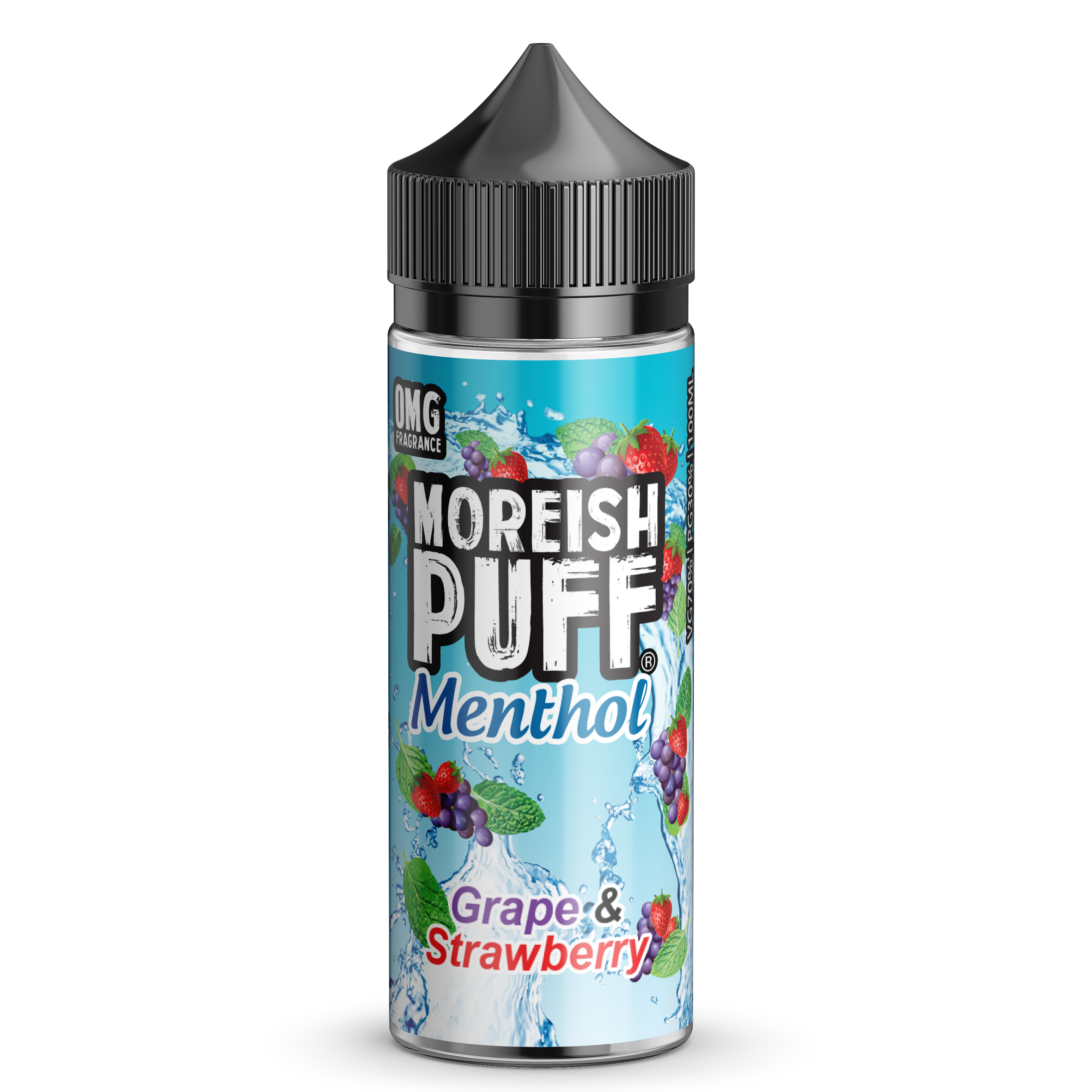 Moreish Puff Menthol Grape & Strawberry 0mg 100ml Shortfill E-Liquid