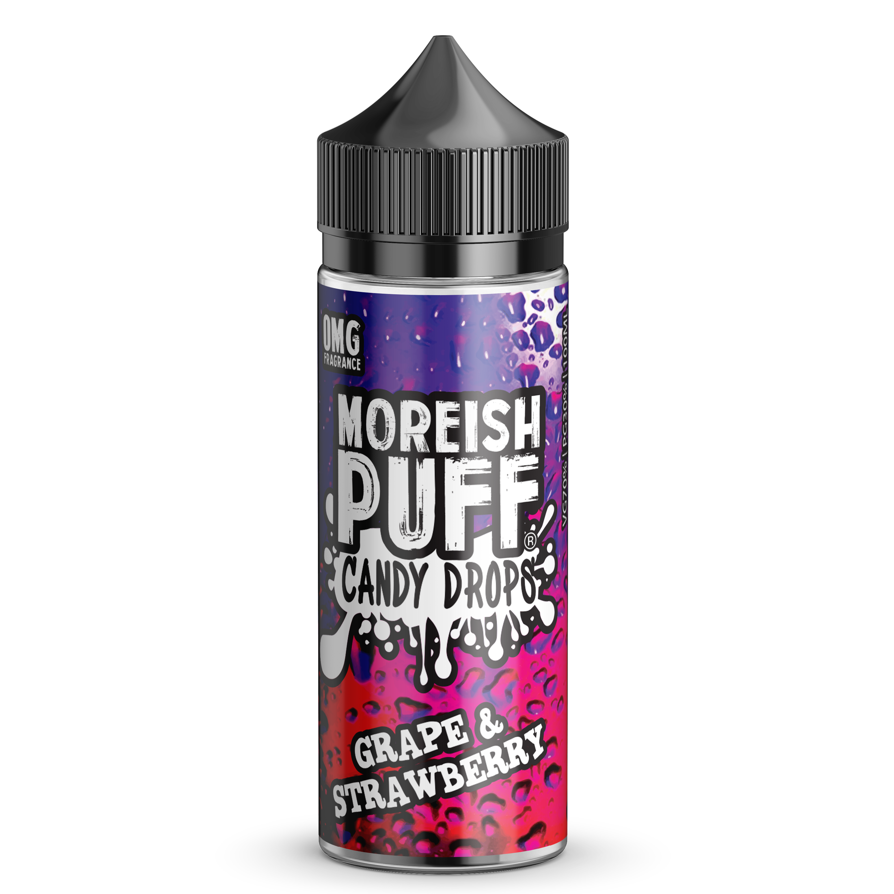 Grape & Strawberry Candy Drops E-Liquid by Moreish Puff 100ml Shortfill