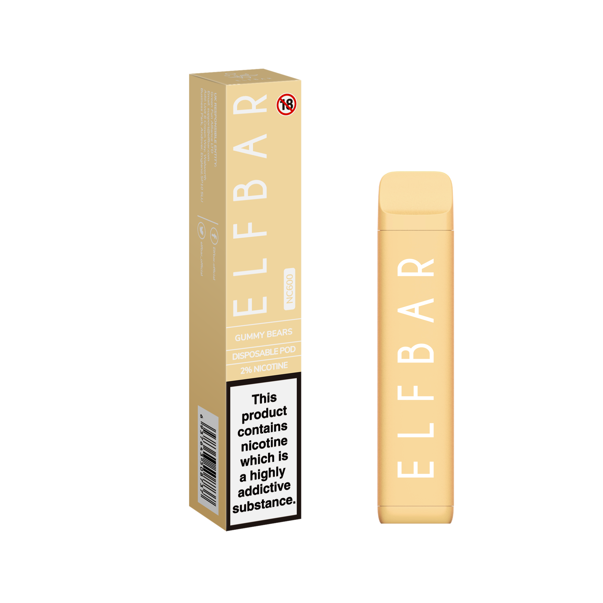 Elf Bar NC600 Disposable Vape Device-Gummy Bears