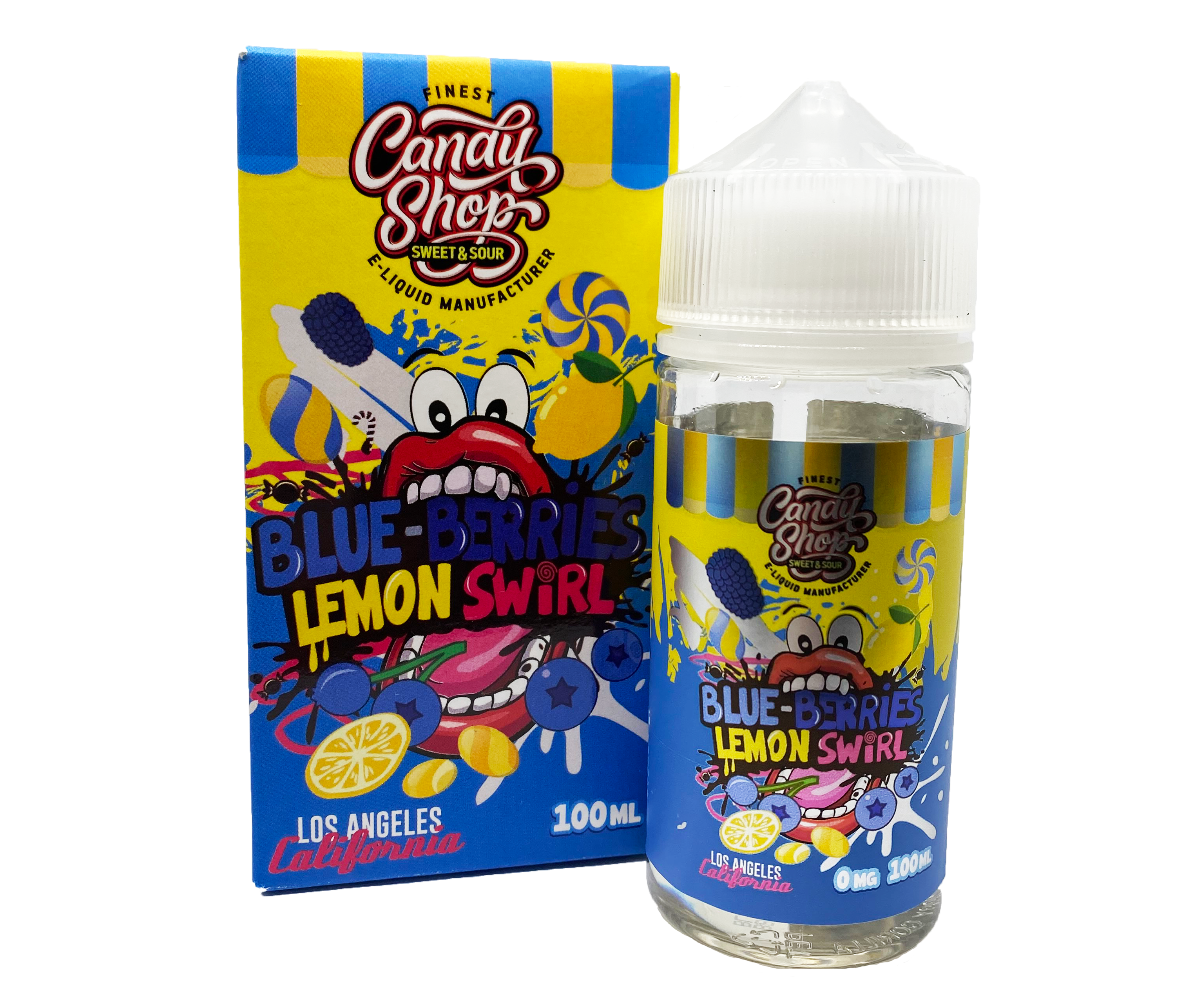 Finest E-liquids Blue-Berries Lemon Swirl 0mg 100ml Short Fill