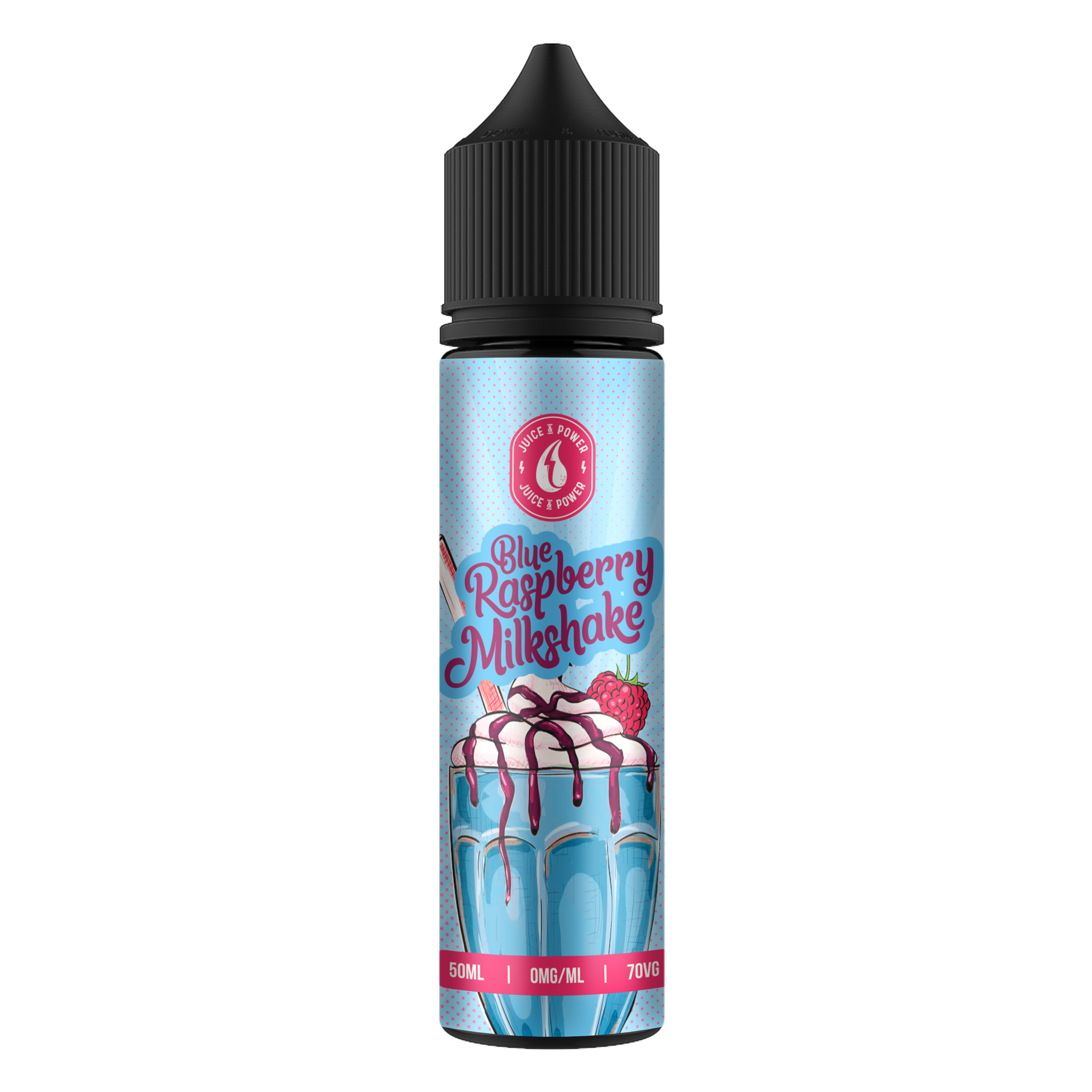 Juice N Power Blue Raspberry Milkshake E-liquid 50ml Shortfill