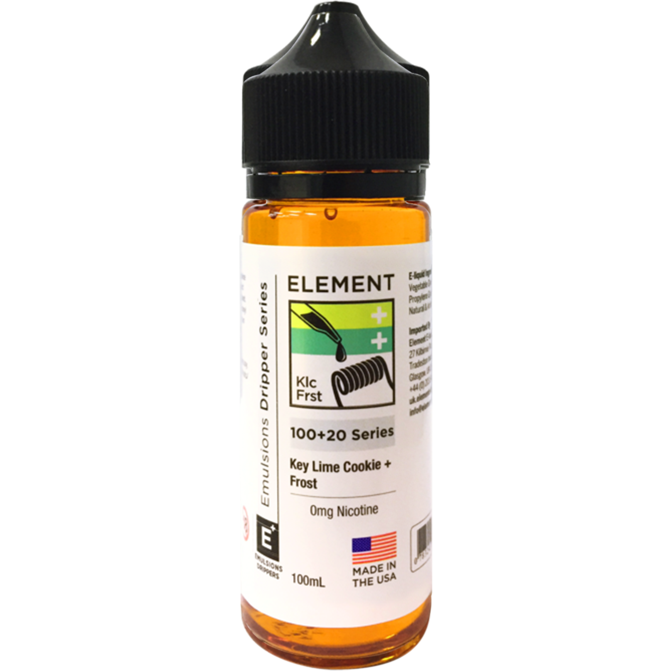 Element Emulsion: Key Lime Cookie & Frost 0mg 100ml Short Fill E-liquid