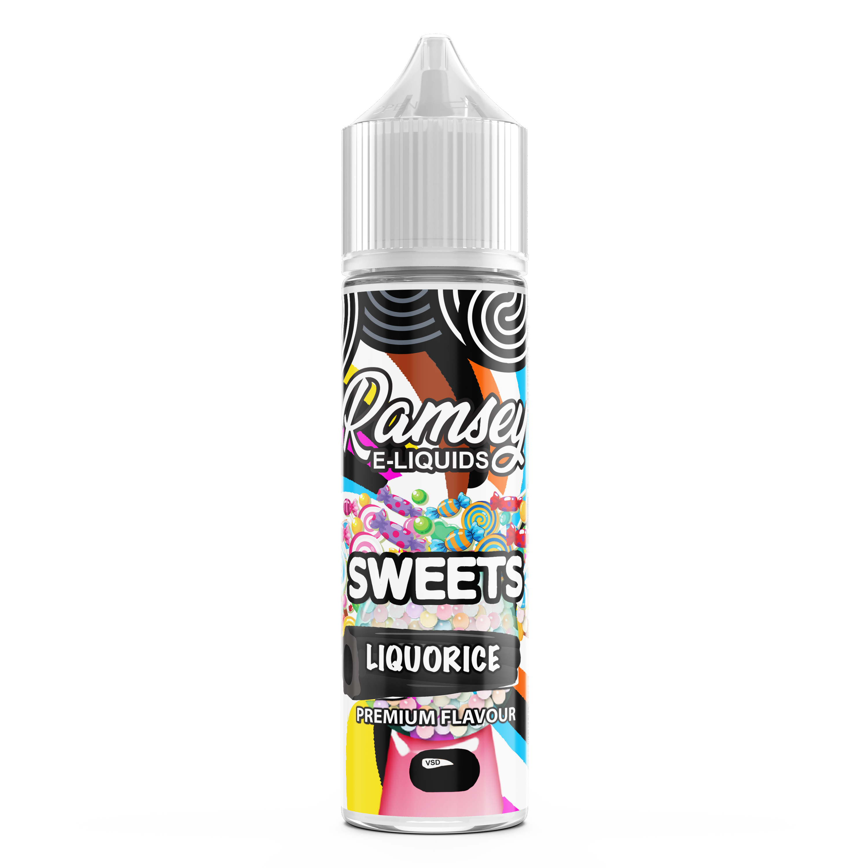 Ramsey E-Liquids Sweets: Licorice 0mg 50ml Short Fill E-Liquid