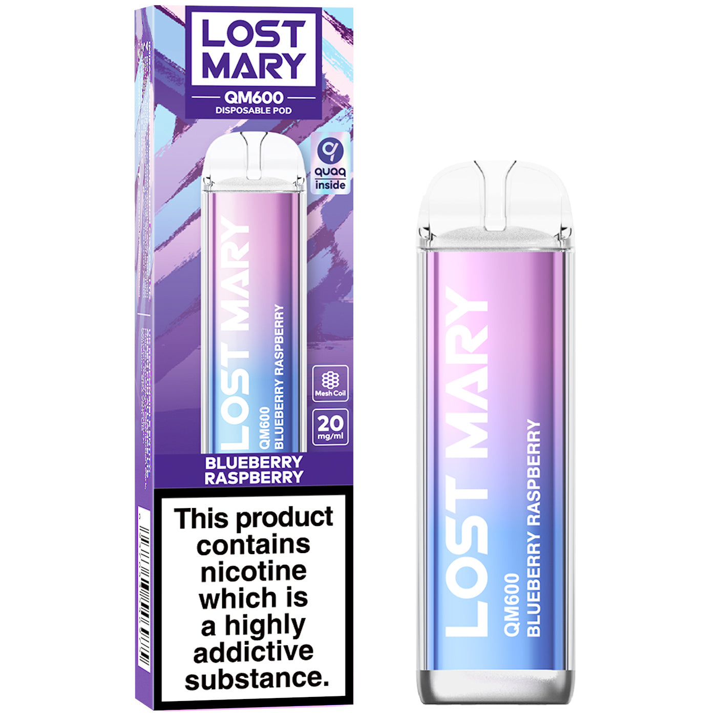Lost Mary QM600 Blueberry Raspberry Disposable Vape