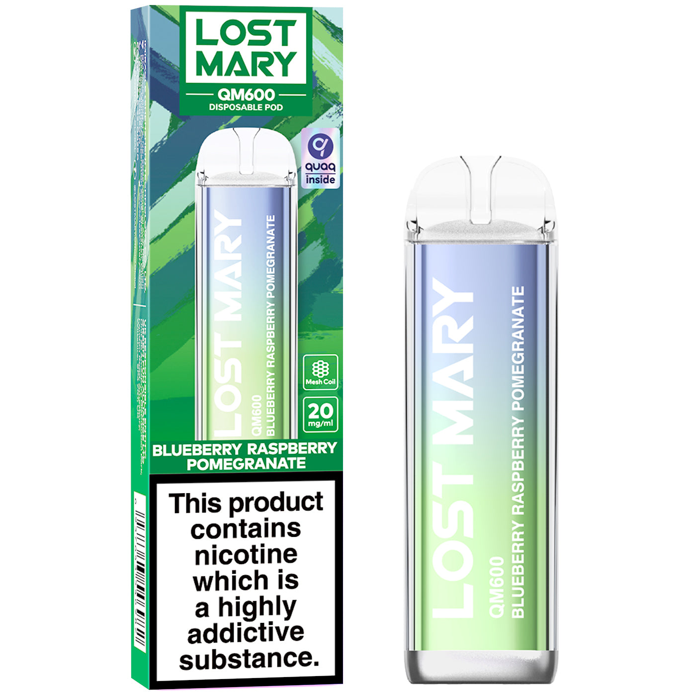 Lost Mary QM600 Blueberry Raspberry Pomegranate Disposable Vape