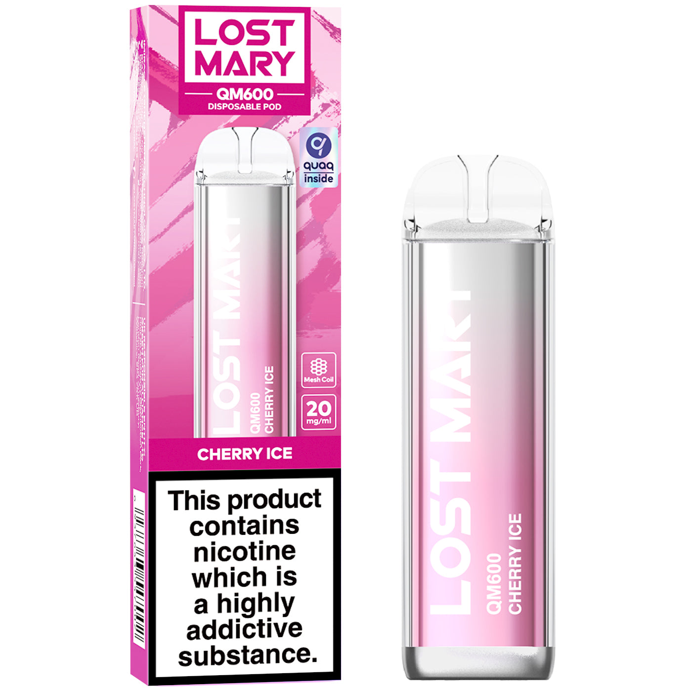 Lost Mary QM600 Cherry Ice Disposable Vape 