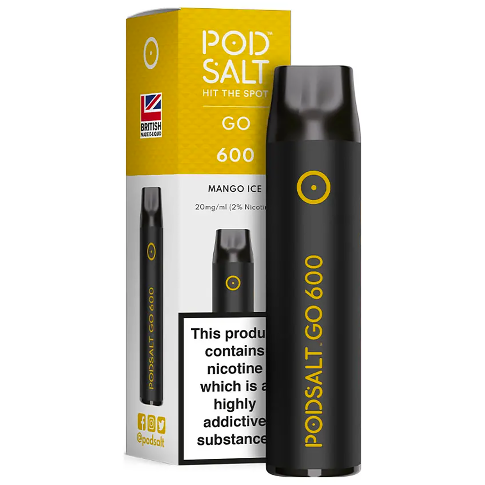 Pod Salt Go 600 Disposable Vape Device-Mango Ice