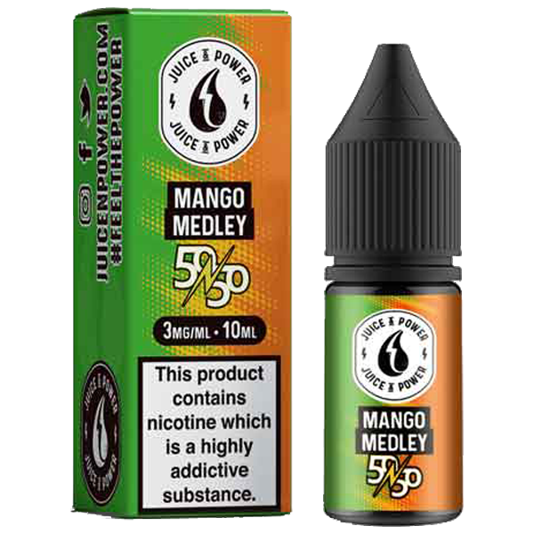 Juice N' Power 50:50 Mango Medley 10ml E-Liquid-3mg