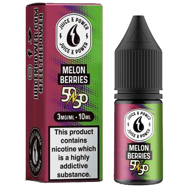 Juice N' Power 50:50 Melon Berries 10ml E-Liquid-3mg