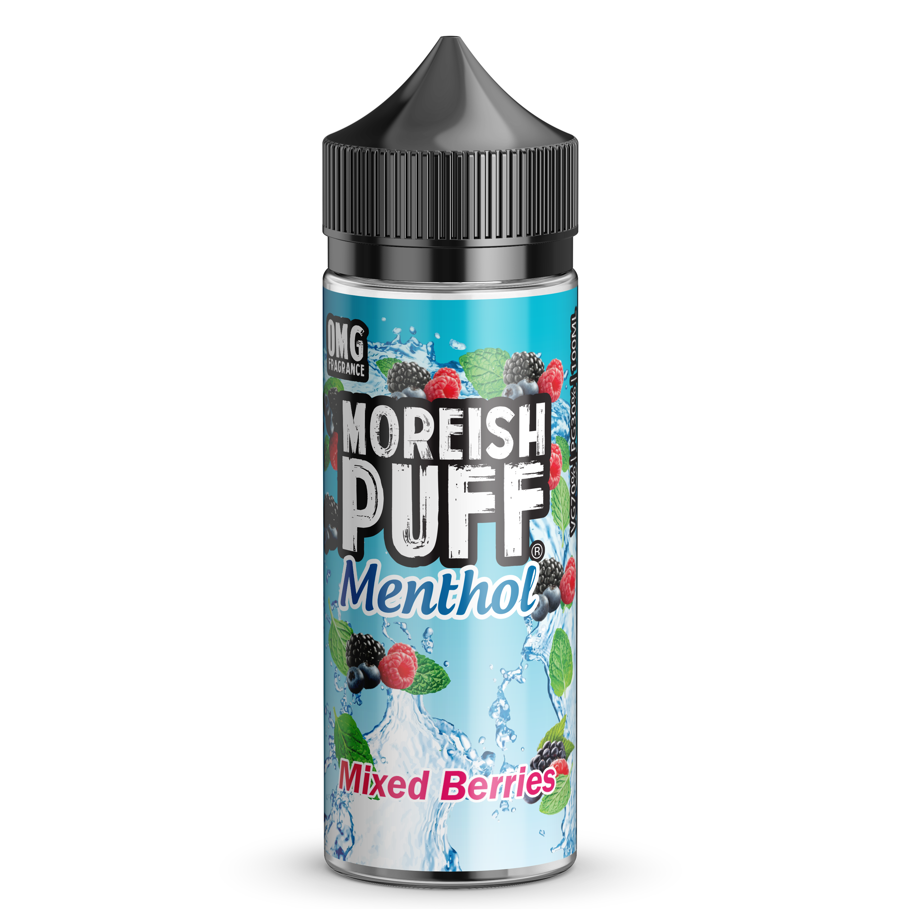 Moreish Puff Menthol Mixed Berries 0mg 100ml Shortfill E-Liquid
