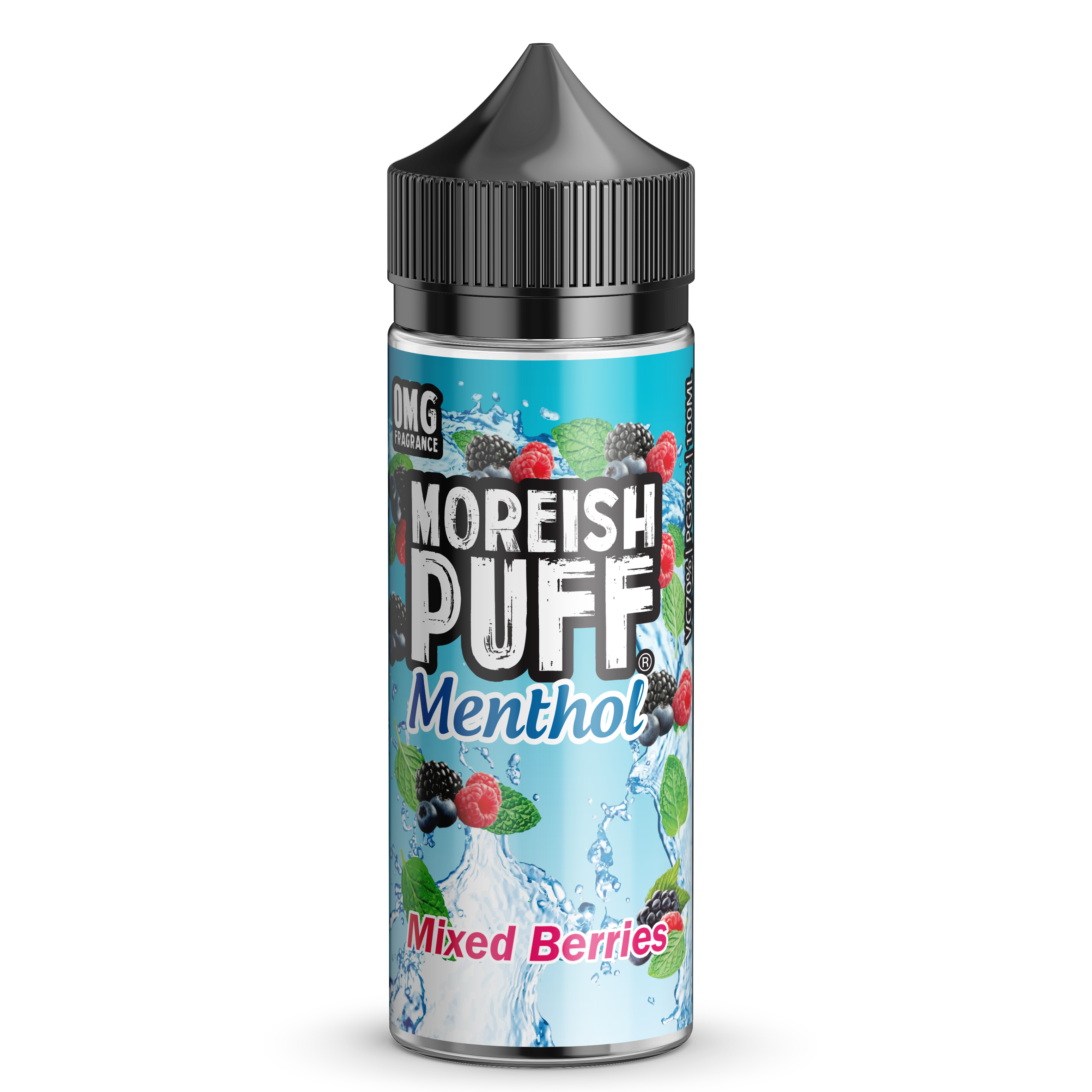 Moreish Puff Menthol Mixed Berries 0mg 100ml Short Fill E-Liquid
