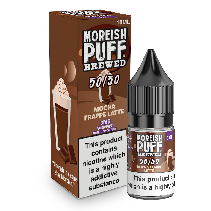 Moreish Puff Brewed 50/50: Mocha Frappe Latte 10ml E-Liquid-3mg