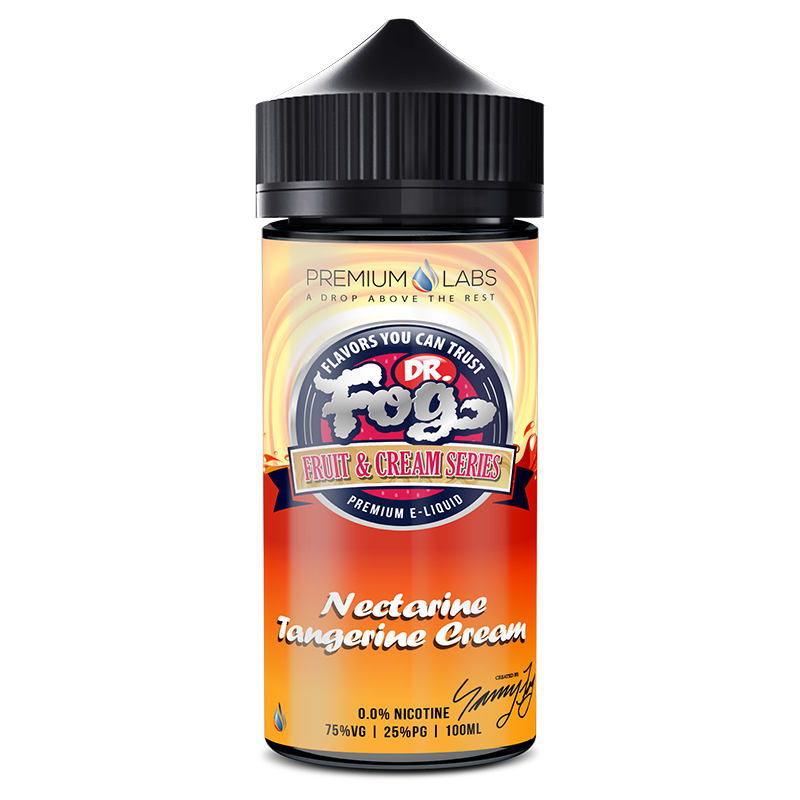 Nectarine Tangerine Cream by Dr Fog Fruit Cream Series 100ml Shortfill