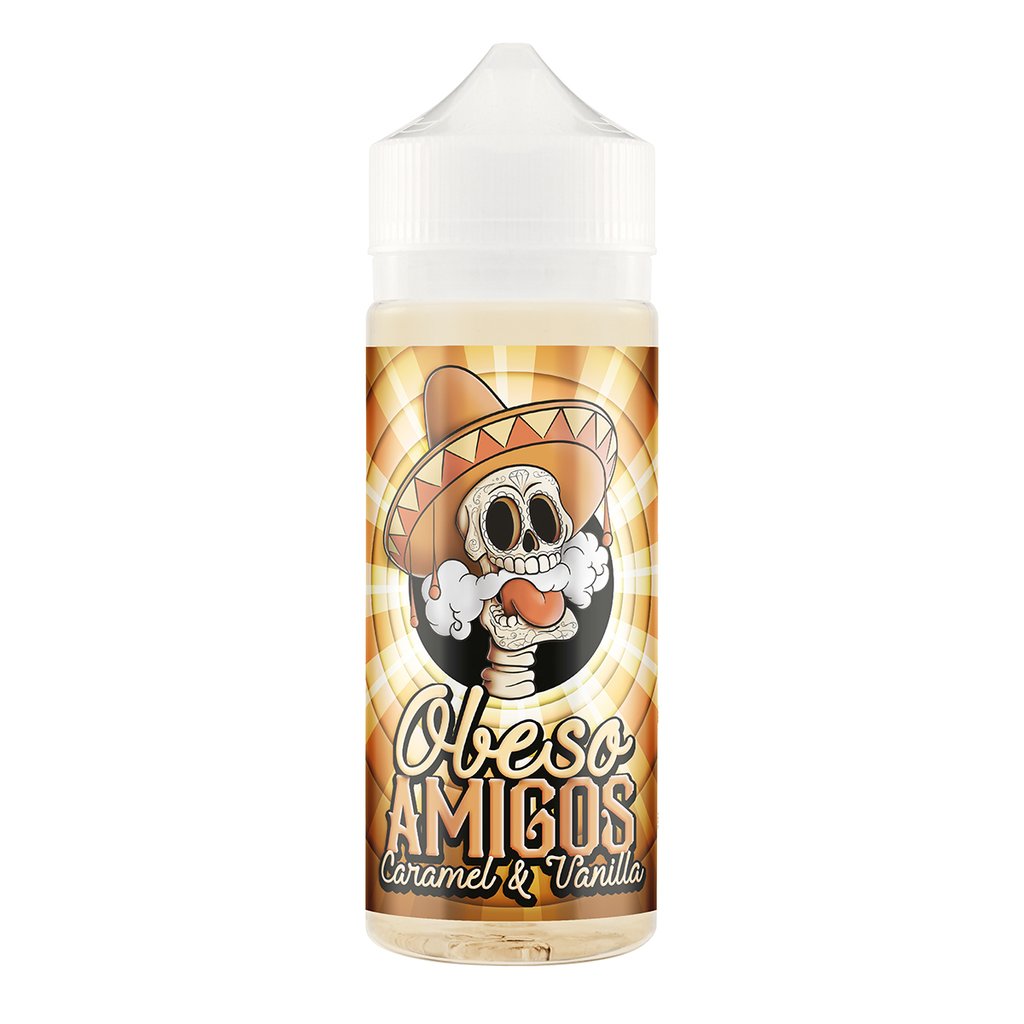 Caramel & Vanilla E-liquid by Obeso Amigo 100ml Short Fill