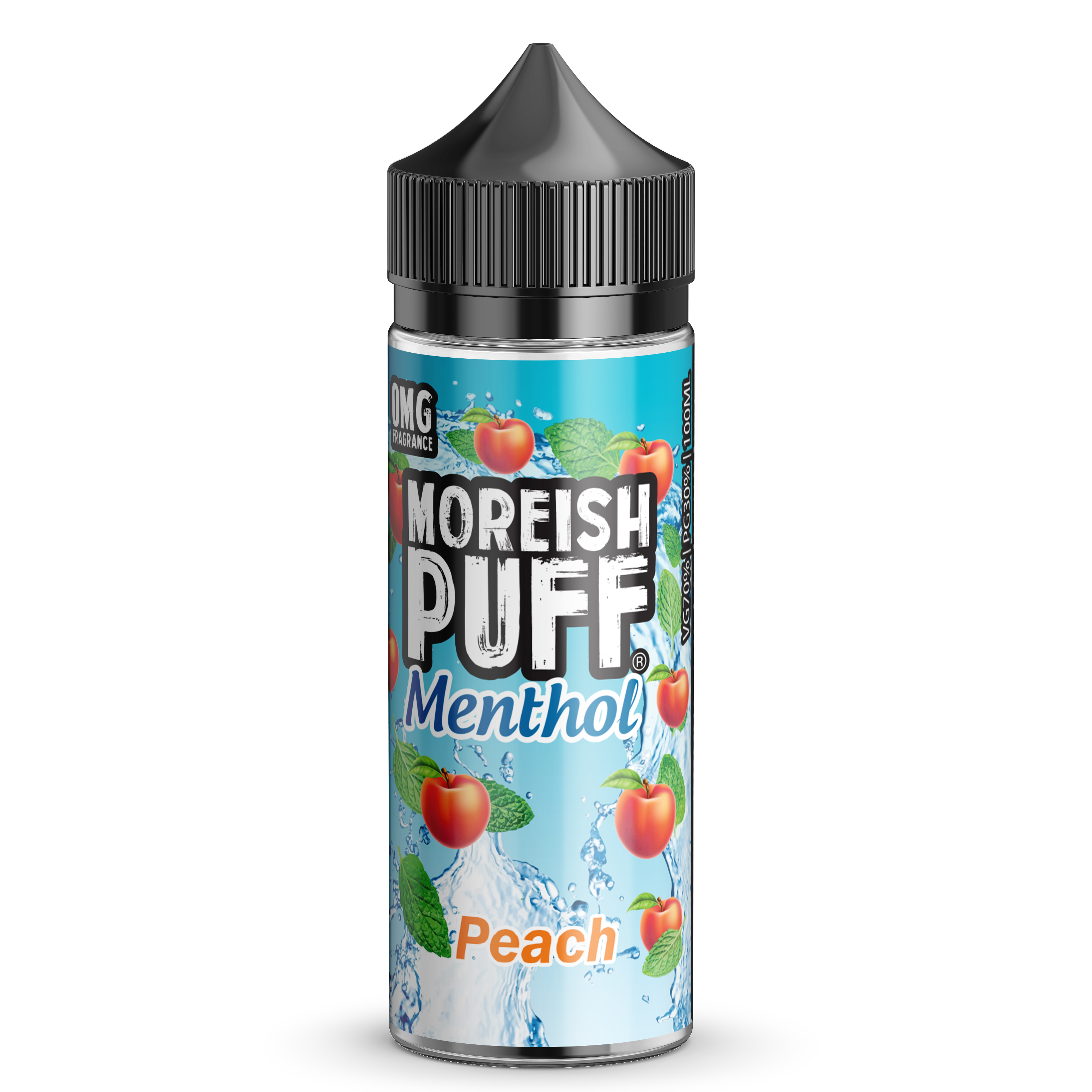 Moreish Puff Menthol Peach 0mg 100ml Short Fill E-Liquid