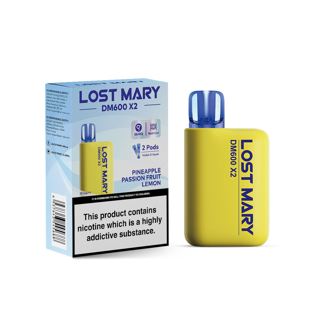 Lost Mary DM600 X2 Pineapple Passion Fruit Lemon Disposable Vape