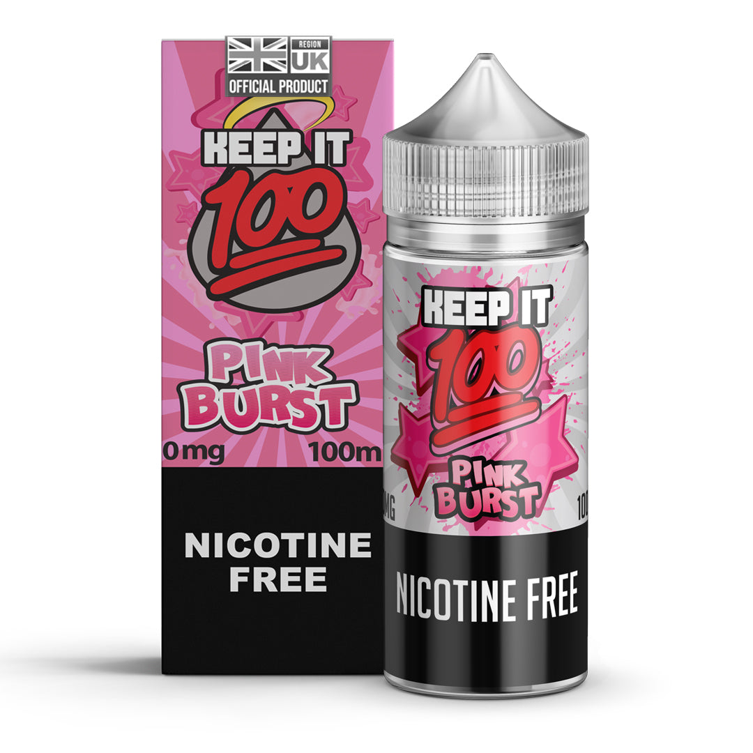 Keep It 100 Pink Burst 100ml Short Fill - 0mg-100ML