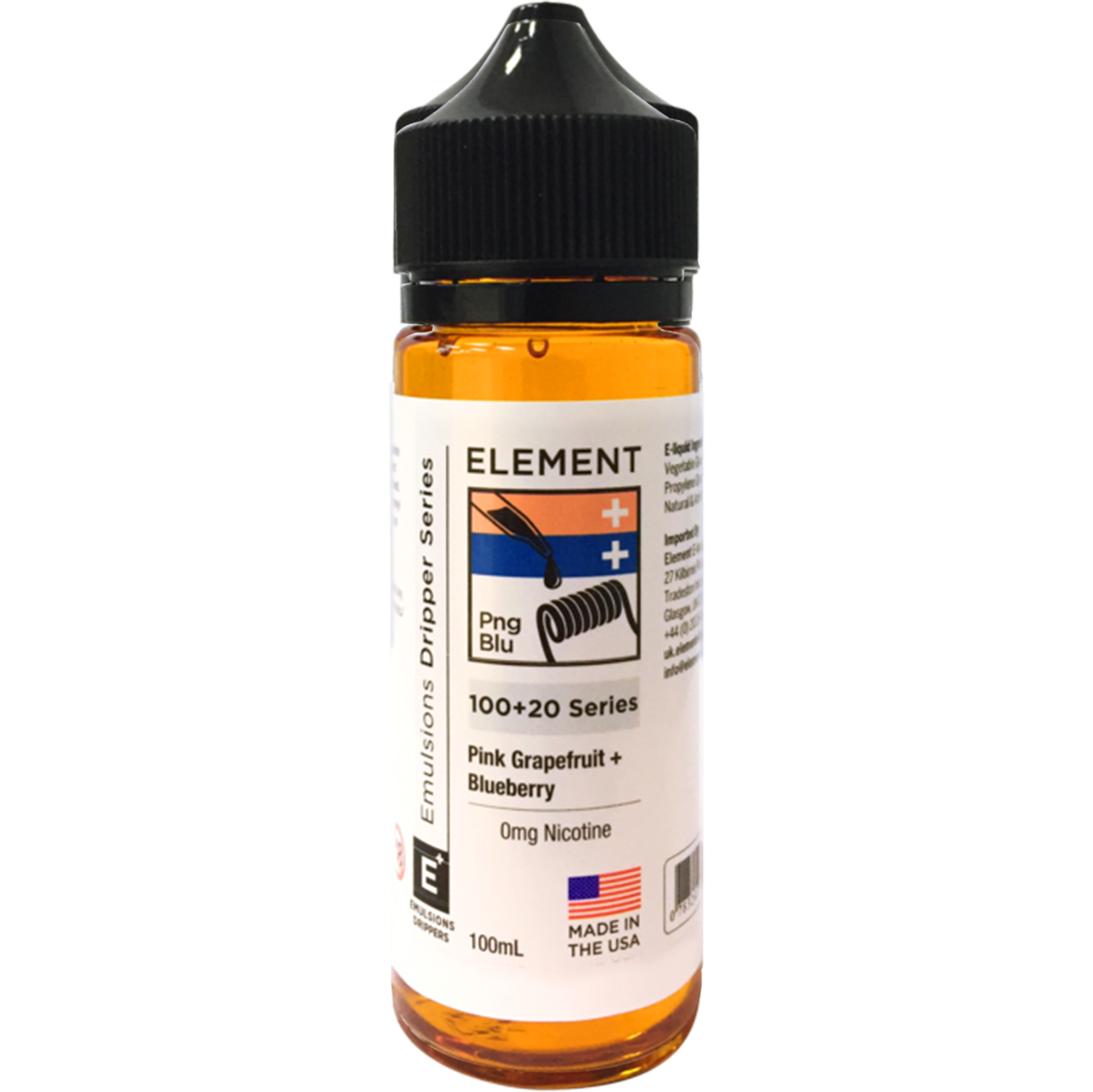 Element Emulsion: Pink Grapefruit & Blueberry 0mg 100ml Short Fill E-liquid