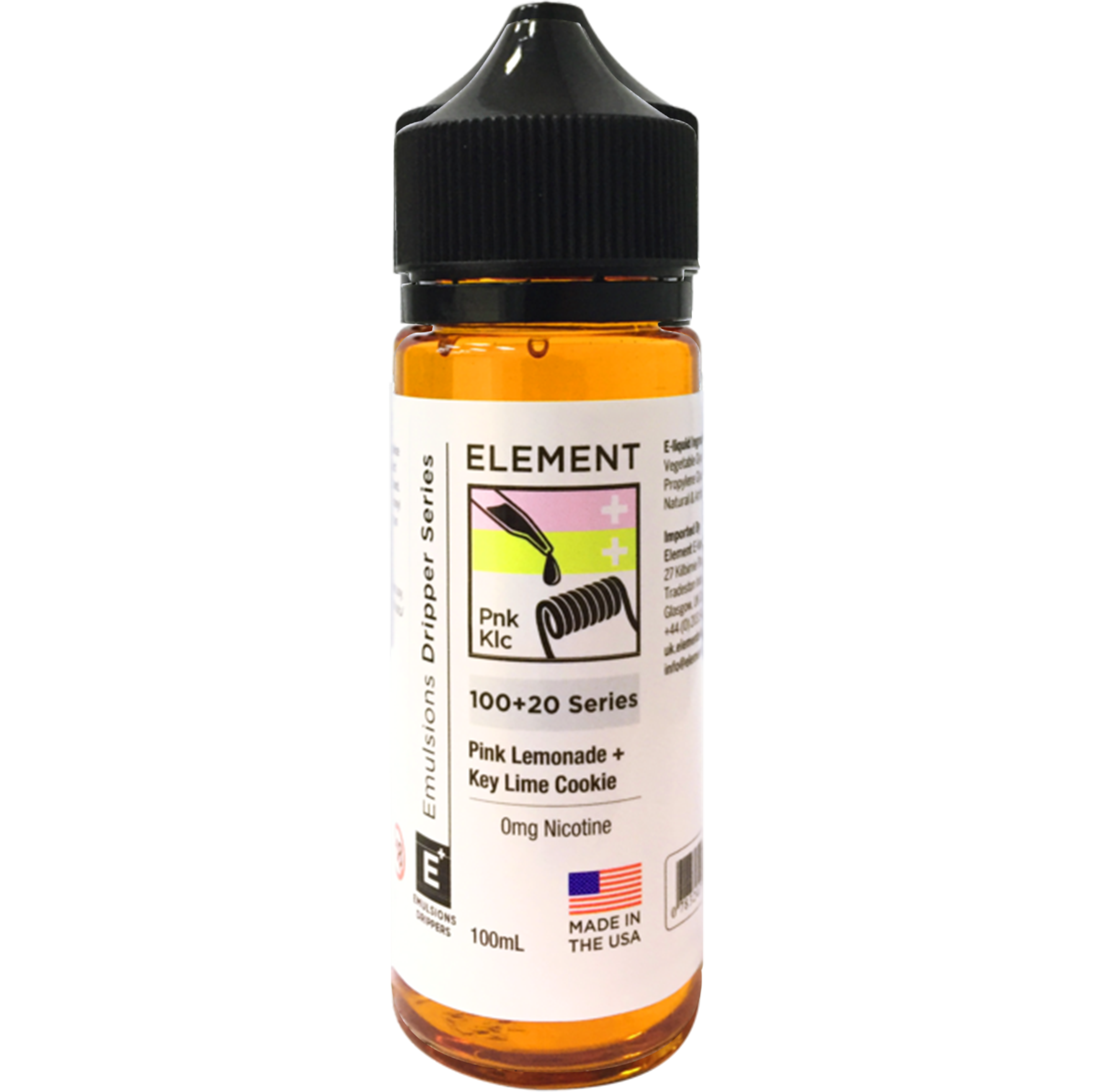Element Emulsion: Pink Lemonade & Key Lime Cookie 0mg 100ml Short Fill E-liquid