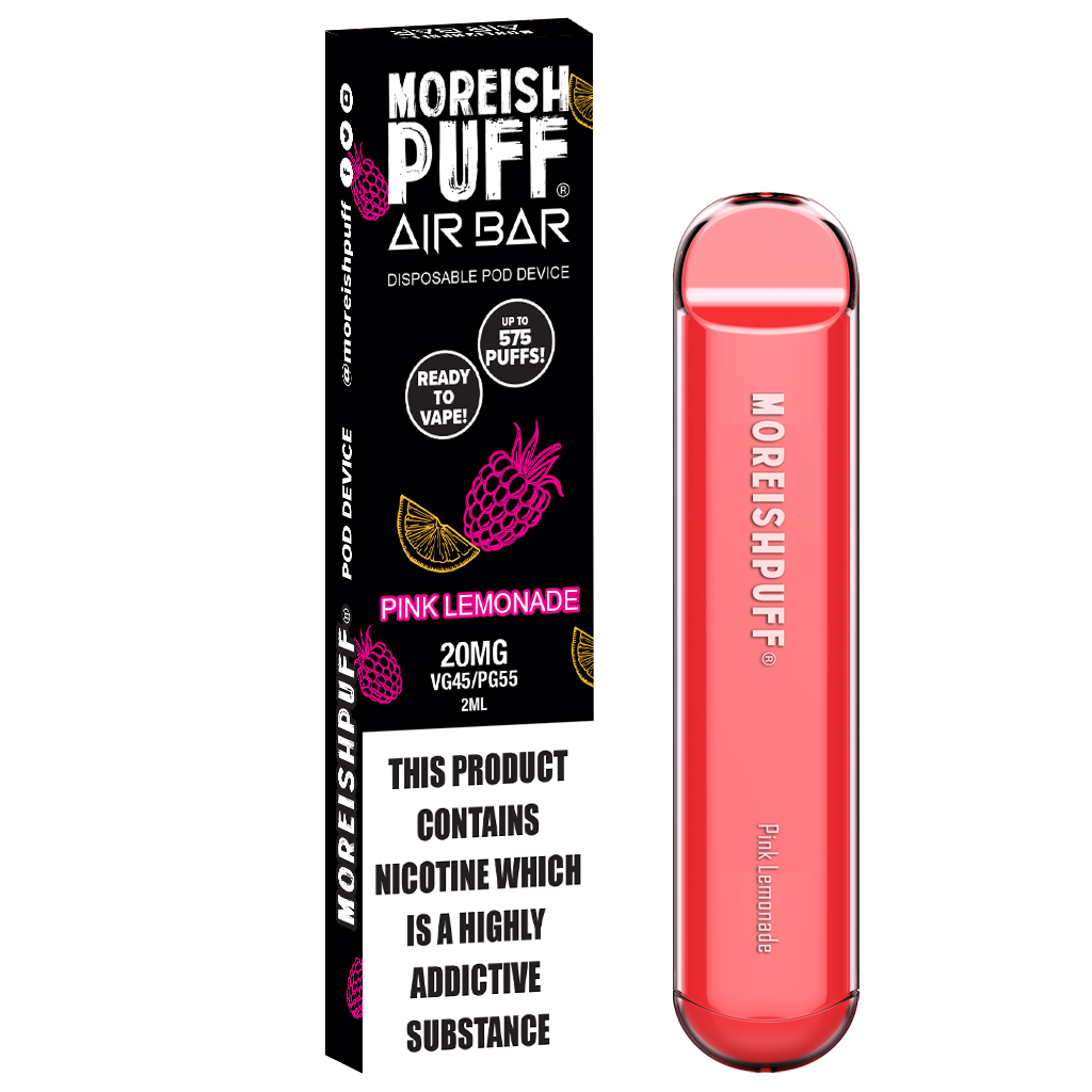 Moreish Puff Air Bar Disposable Devices-Pink Lemonade