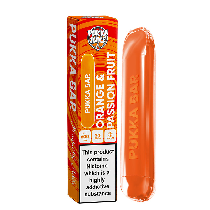 Pukka Bar Disposable Vape Device-Orange & Passion Fruit