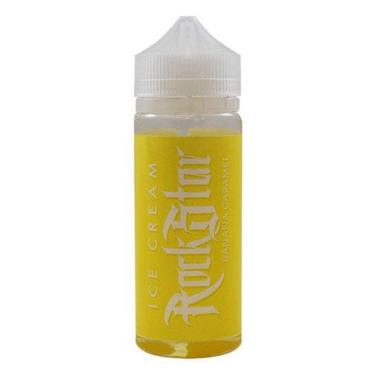 Rockstar Vape Ice Cream Banana and Caramel 0mg 100ml Shortfill E-Liquid