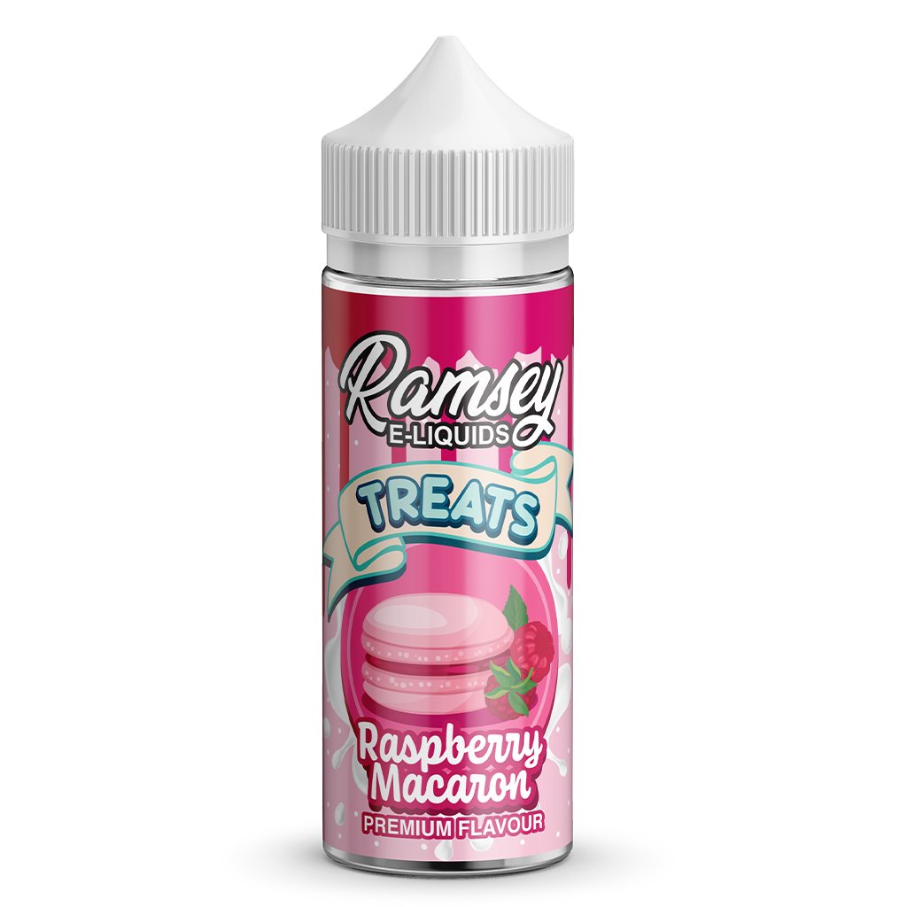 Ramsey E-Liquids Treats Raspberry Macaroon 0mg 100ml Short Fill E-Liquid