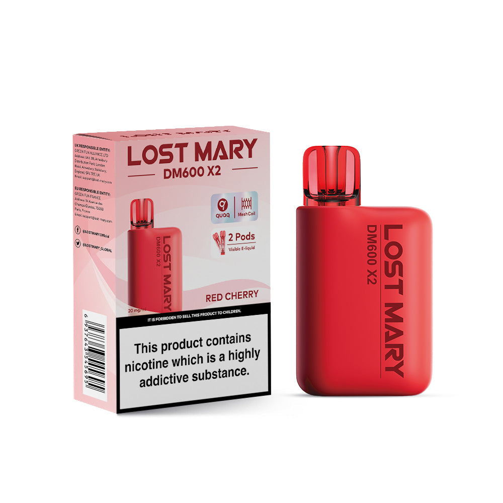 Lost Mary DM600 X2 Red Cherry Disposable Vape