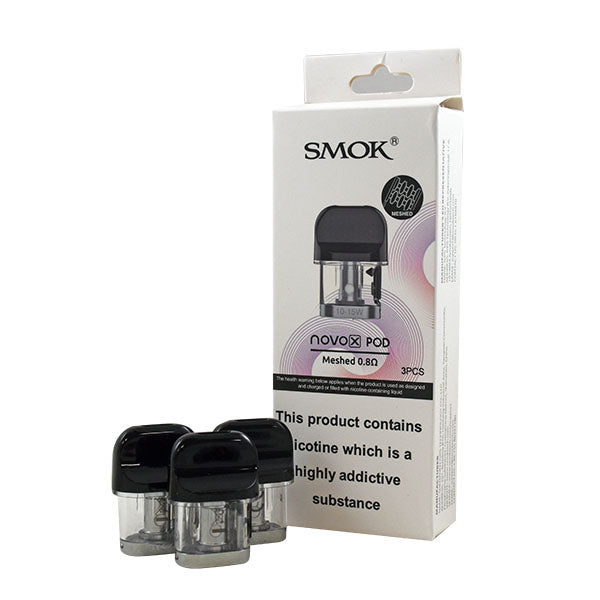 Smok Novo X Pods 2ml TPD Edition - 3pcs-Meshed 0.8Ω (10-15W)