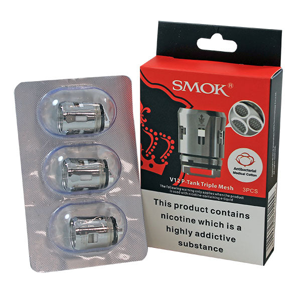 Smok V12 P-Tank Replacement Coils 3 Pack-X2 Clapton 0.4Ω