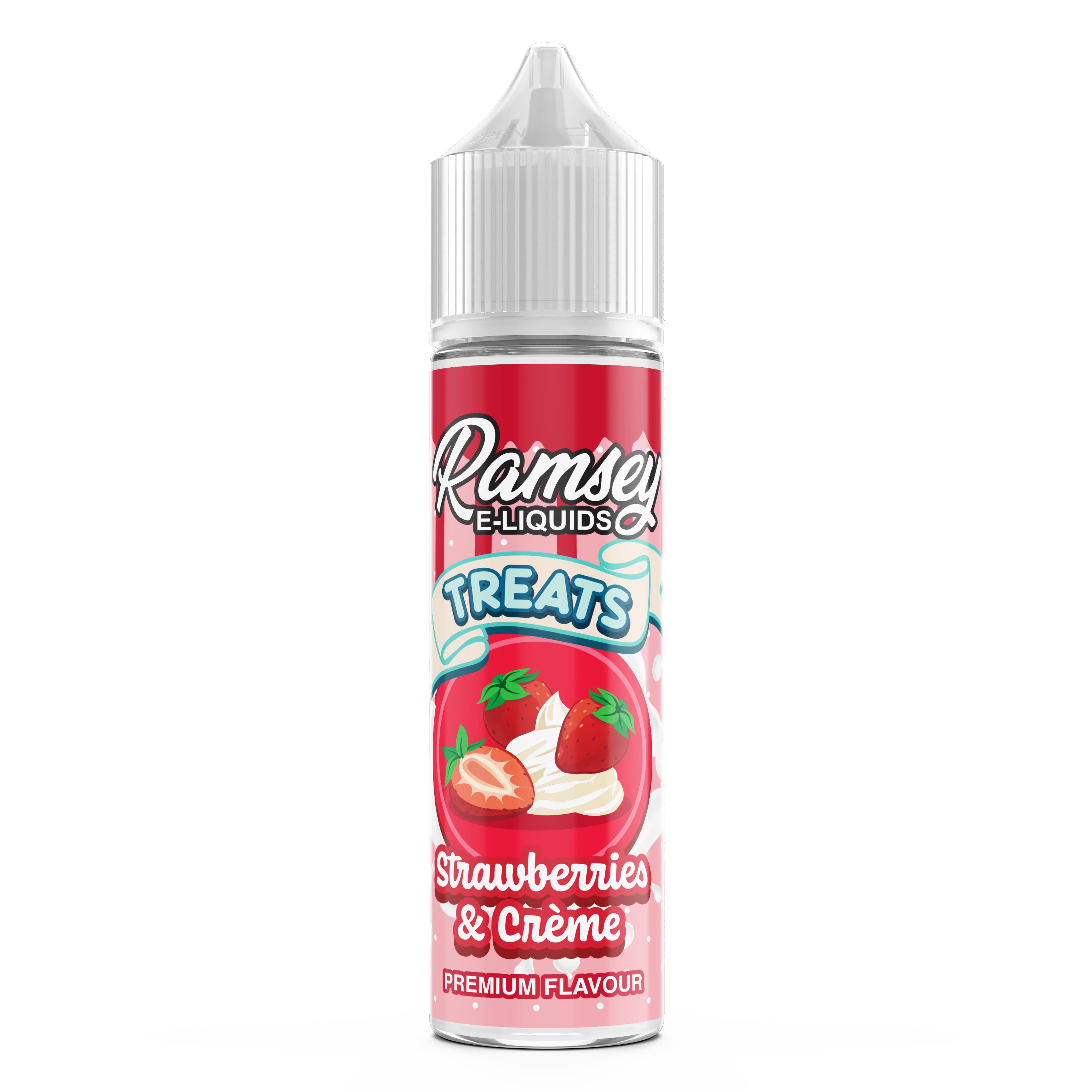 Ramsey E-Liquids Treats Strawberries Cream 0mg 50ml Short Fill E-Liquid