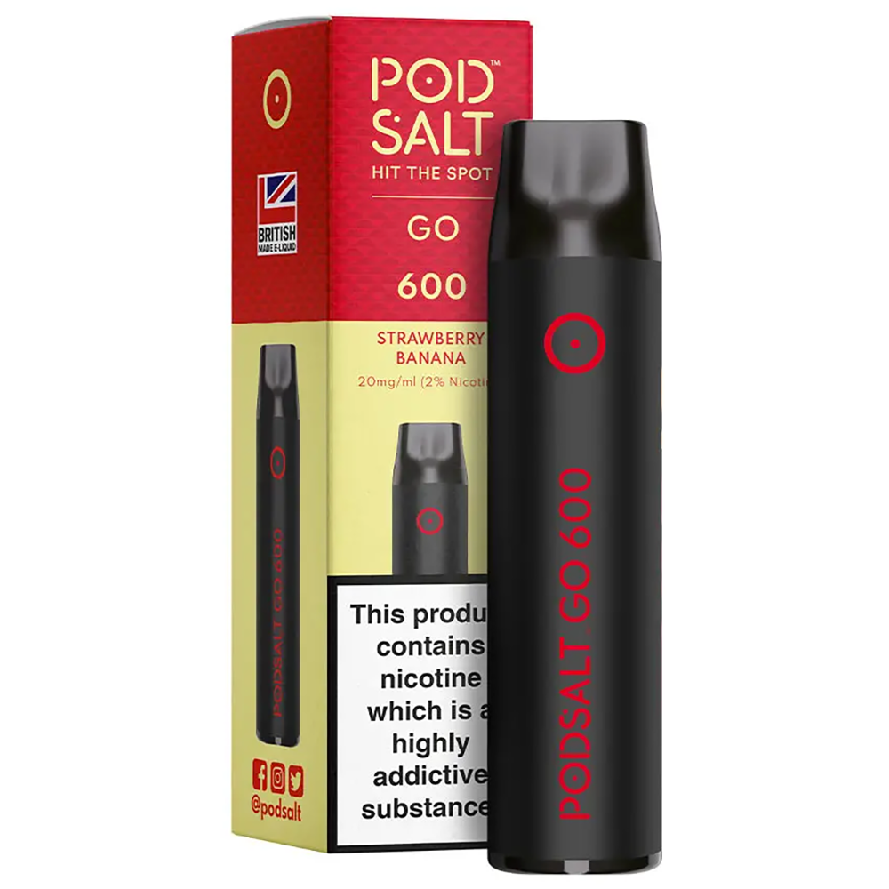 Pod Salt Go 600 Disposable Vape Device-Strawberry Banana