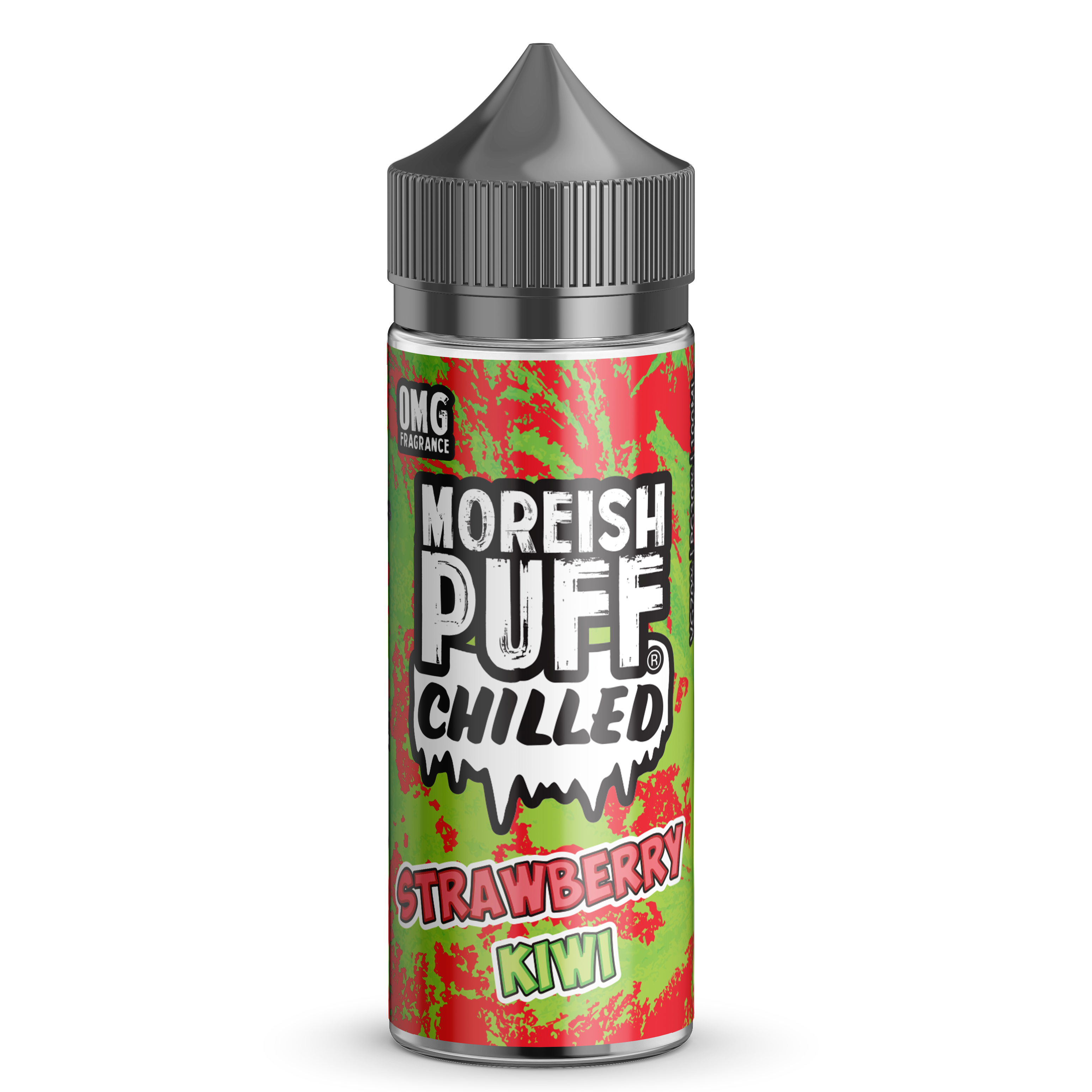 Strawberry and Kiwi Chilled E-liquid by Moreish Puff 100ml Short Fill