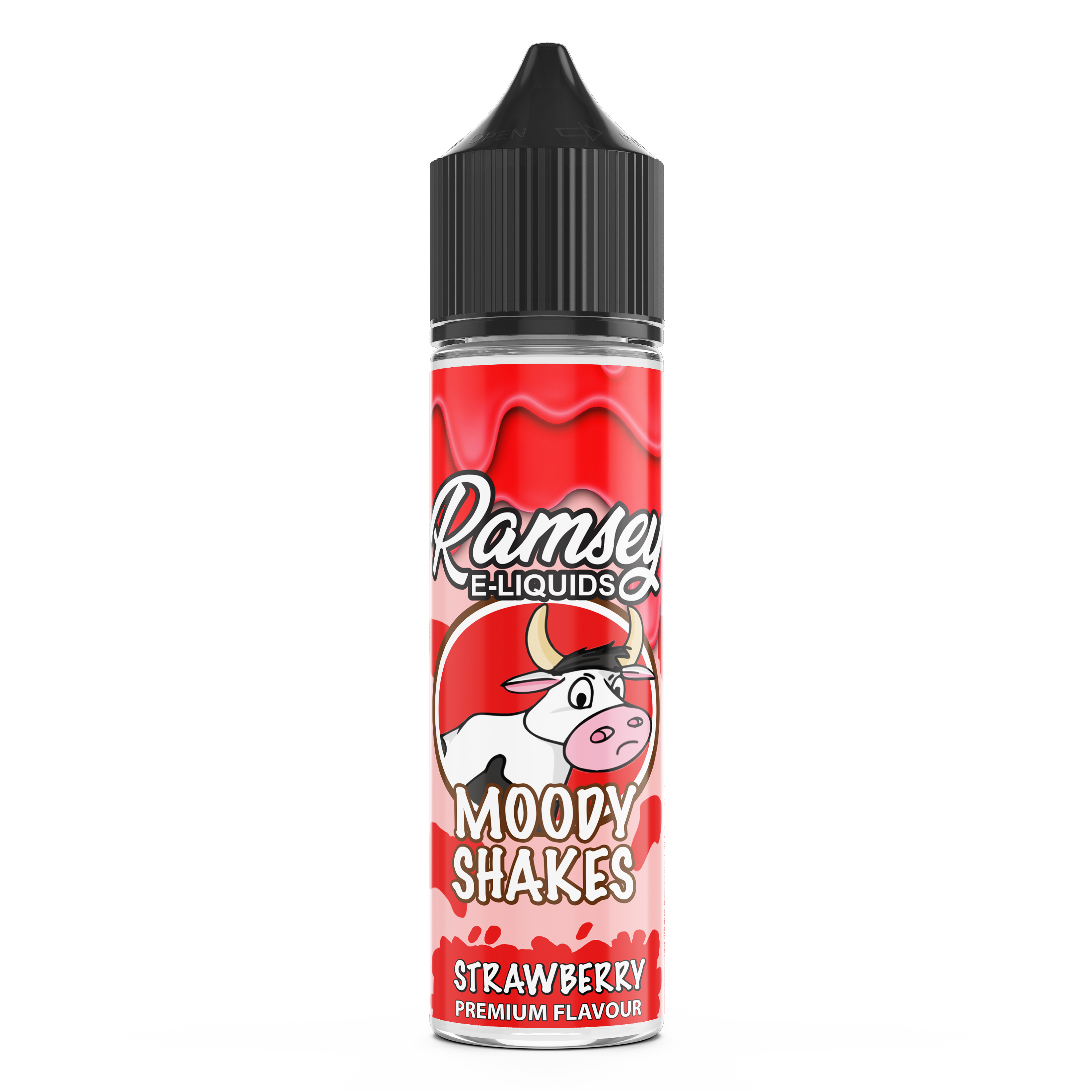 Ramsey E-Liquids Moody Shakes: Strawberry 0mg 50ml Short Fill E-Liquid