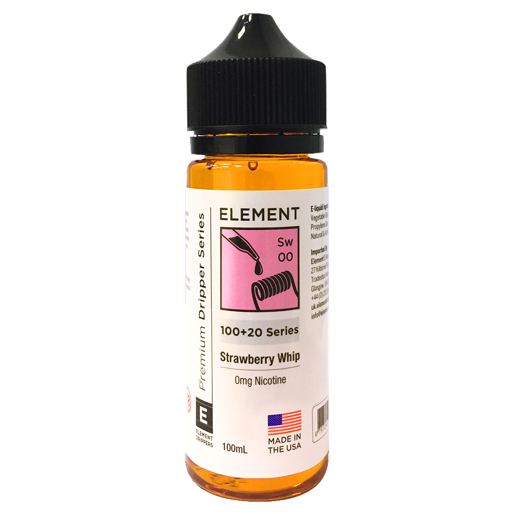 Strawberry Whip E-Liquid by Element 100ml Shortfill