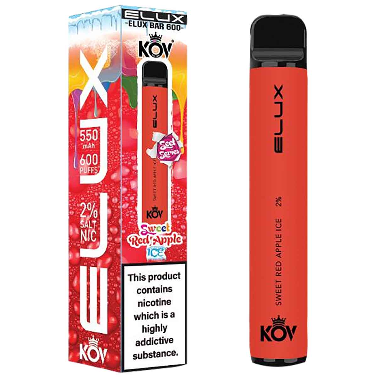 Elux Bar 600 Sweet Range Disposable Vape Device - Sweet Red Apple Ice