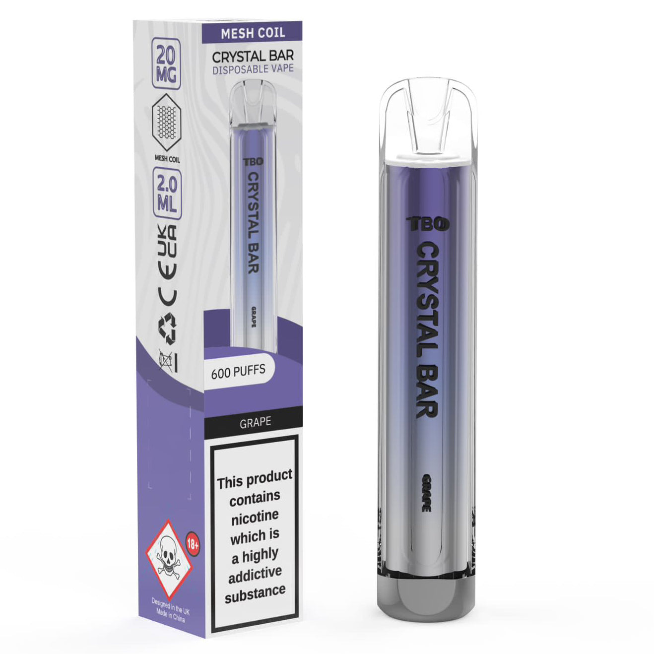 TBO Crystal Bar Grape Disposable Vape