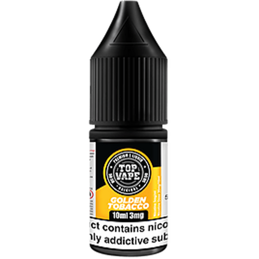 Top Vape 50:50: Golden Tobacco E-Liquid 10ml-3mg