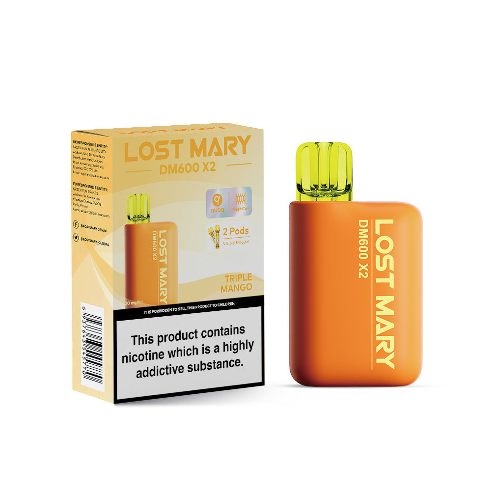 Lost Mary DM600 X2 Triple Mango Disposable Vape