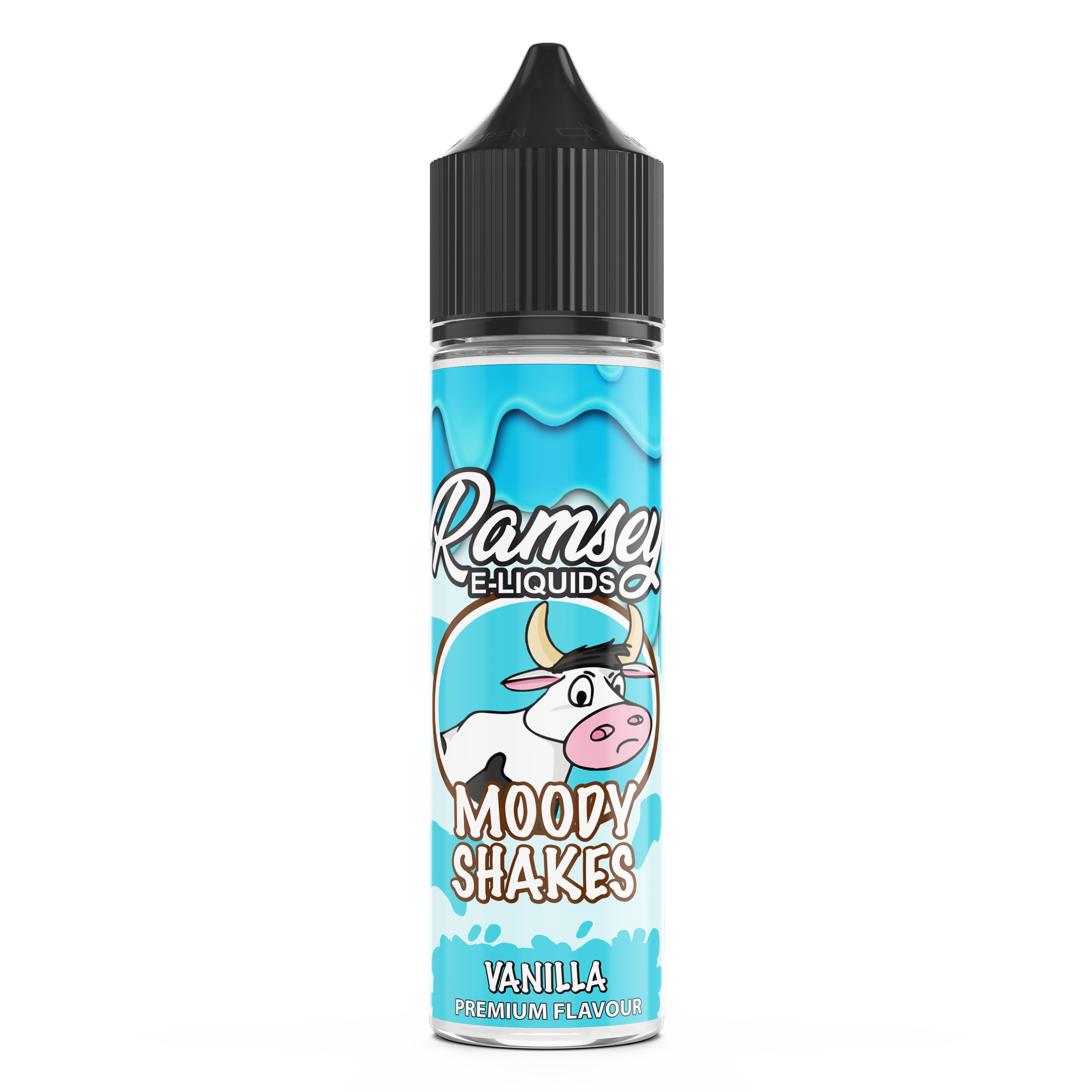 Ramsey E-Liquids Moody Shakes: Vanilla 0mg 50ml Short Fill E-Liquid