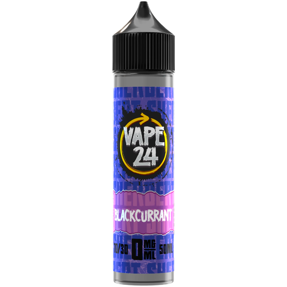 Blackcurrant E-Liquid by Vape 24 - Shortfills UK