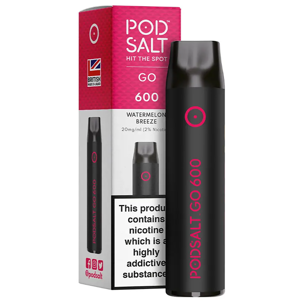 Pod Salt Go 600 Disposable Vape Device-Watermelon Breeze