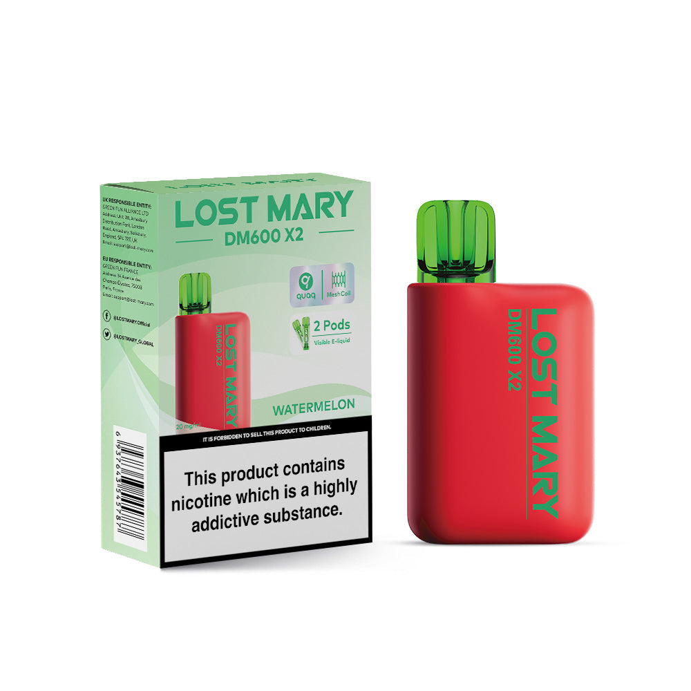 Lost Mary DM600 X2 Watermelon Disposable Vape 