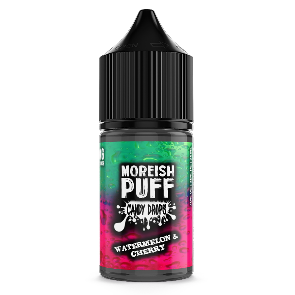 Watermelon & Cherry Candy Drops E-Liquid by Moreish Puff 25ml Short Fill