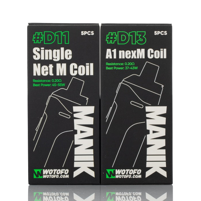 Wotofo Manik Replacement Coils 5 Pack-#D14 A1 Conical NexM 0.2Ohm