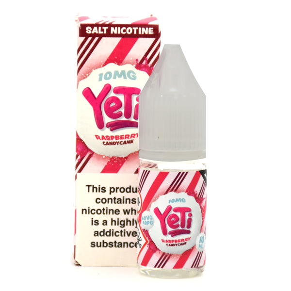 Yeti Raspberry Candy Cane 10ml Nic Salt-10mg