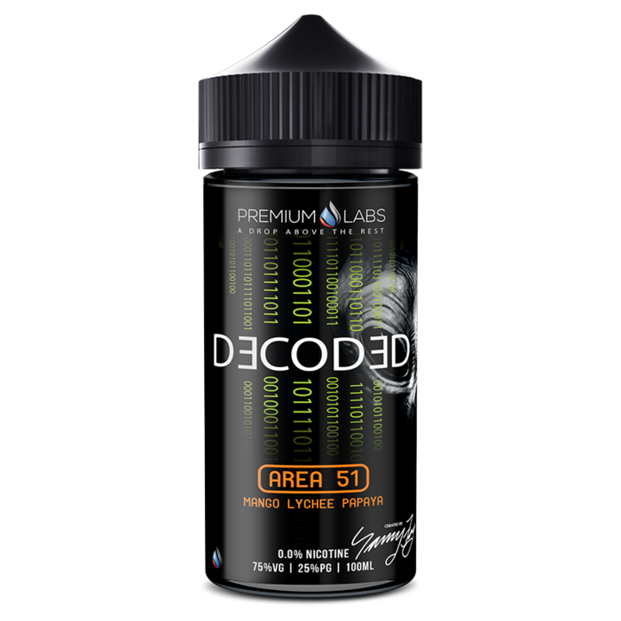 Decoded - Area 51 E-liquid by Premium Labs 100ml Shortfill