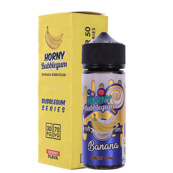 Banana Bubblegum E-liquid by Horny Flava 100ml Short Fill